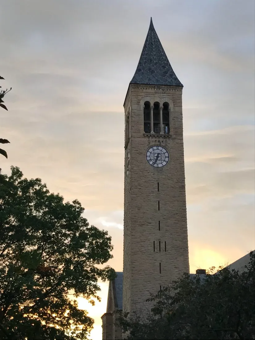 Clock tower at dusk